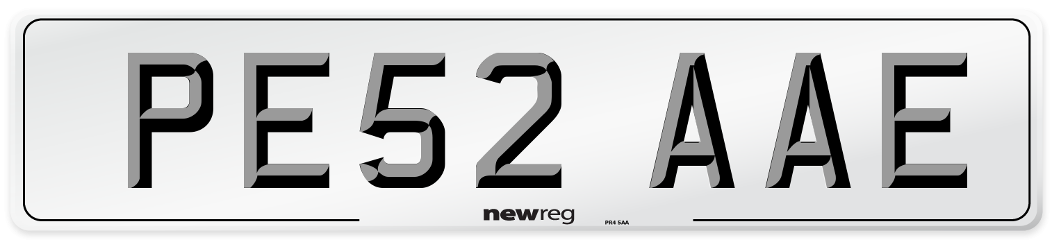 PE52 AAE Number Plate from New Reg